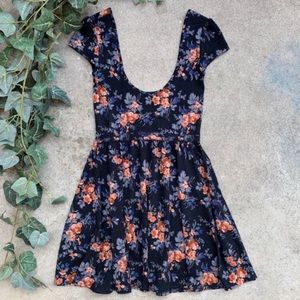 UO Kimchi Blue Floral Knit Skater Dress